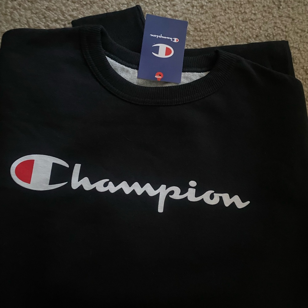 Champion sweatshirt size large black men’s